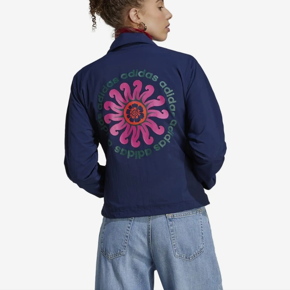 New FARM RIO Adidas Coach Jacket Size L - Picture 5 of 14